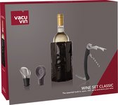 Vacu Vin Wijnaccessoires Classic - zwart - 4 delig