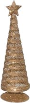 Stop & Look Kerstboom Decoratie 20 X 7 Cm Staal Goud