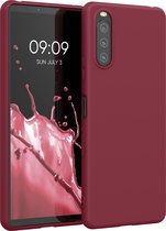 kwmobile telefoonhoesje voor Sony Xperia 10 III - Hoesje voor smartphone - Back cover in rabarber rood