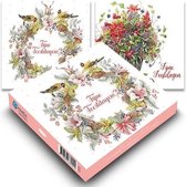 Janneke Brinkman kerstdoosje - Krans vogels - Kerststuk in mand