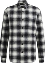 WE Fashion Heren regular fit overshirt van katoenen flanel