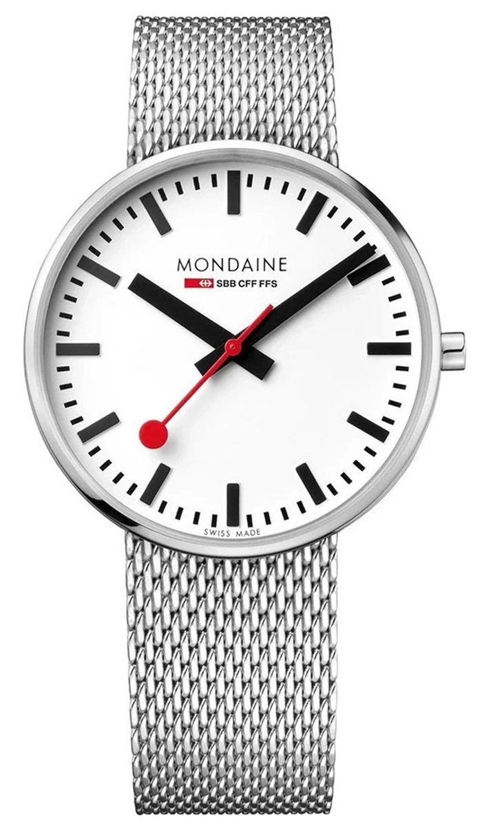 Mondaine Giant MSX.4211B.SM - Horloge - Edelstaal - Zilverkleurig - Ø42 mm
