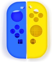 Siliconen Joy-Con hoesjes - Blauw Geel - Geschikt voor Nintendo Joy-Cons