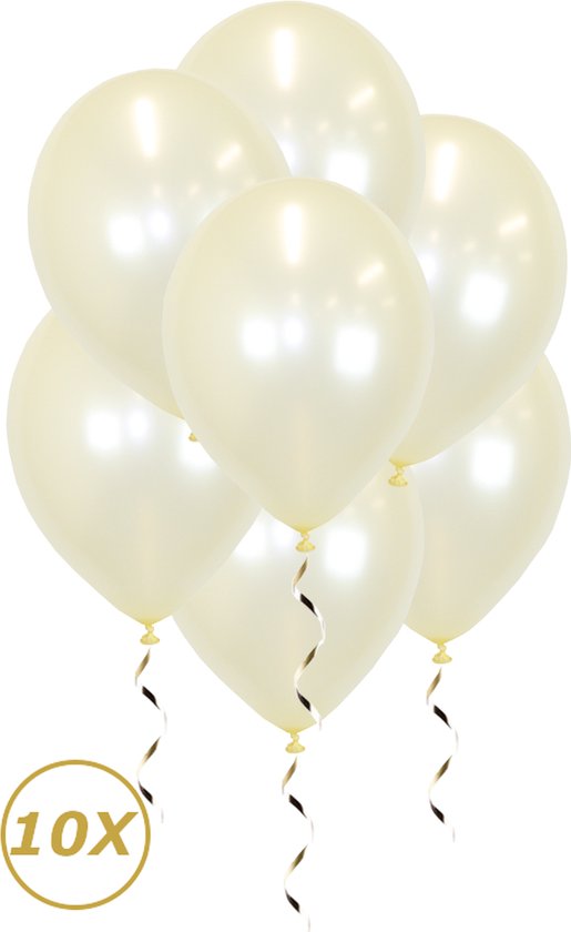 Witte Helium Ballonnen Verjaardag Versiering Feest Versiering Ballon Ivoor Wit Luxe Bruiloft Decoratie - 10 Stuks