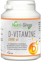 Nutri-shop Vitamine D 2000 UI - 180 capsules