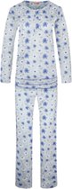 Dames pyjamaset met bloemenprint XXXL 46-50 grijs/blauw