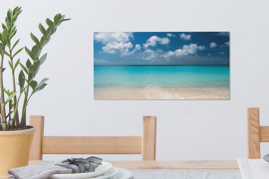 Toile Peinture Été - Plage - Curaçao - 40x20 cm - Décoration murale
