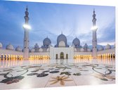 De Grote Moskee van Sjeik Zayed in Abu Dhabi - Foto op Dibond - 90 x 60 cm