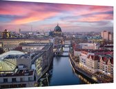 Panoramisch uitzicht op de oude binnenstad van Berlijn - Foto op Dibond - 90 x 60 cm