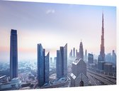 Een mysterieuze skyline van het Dubai City Center - Foto op Dibond - 60 x 40 cm