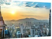 Panoramische skyline van Beijing bij zonsondergang - Foto op Dibond - 60 x 40 cm