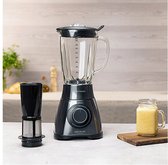 Cecotec - Mixer - Blender - Keukenmachine - Power Black Titanium 1500 PerfectMix - 1,8 L - 1500W - Antislip - 5 Niveaus