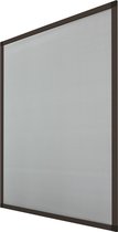 Vliegenscherm aluminium frame bruin 120 x 140 cm