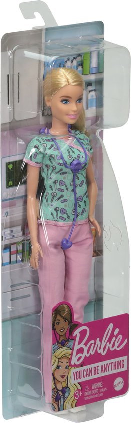 prieel Wiskundig Economisch Barbie Careers Verpleegster Barbie Pop met Stethoscoop | bol.com
