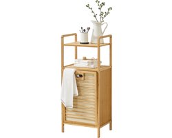 Bamboe wasmand Rendalen met plank 40x30x95 cm