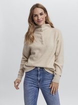 VERO MODA  Katiequeen L/S Highneck Blouse Birch BEIGE XL