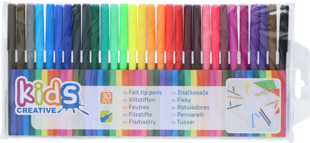 Viltstiften 30 stuks - Tekenen & Kleuren - Stiften - Kids Creative