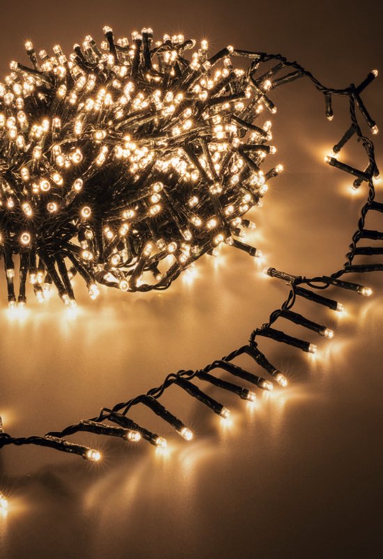 Schep realiteit halsband LED kerstboomverlichting lichtsnoer - binnen en buiten - Warm Wit - 50  meter | bol.com