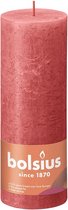 4 stuks Bolsius zalm roze rustiek stompkaarsen 190/68 (85 uur) Eco Shine Blossom Pink