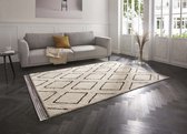 Designer vloerkleed 3D Colin - crème/zwart 120x170 cm