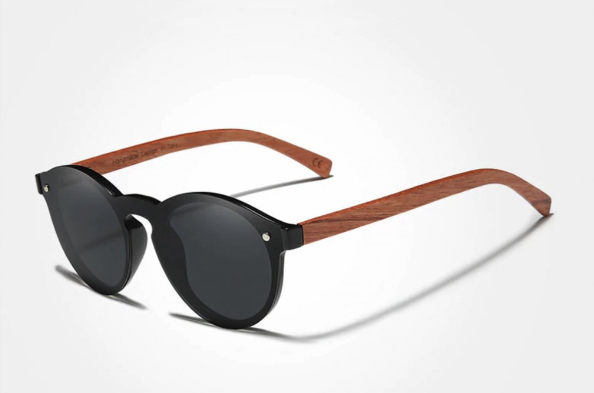 Kingseven zonnebril - UV400 - Gepolariseerd - Bamboo - Bruin - Blackstar - Z1319
