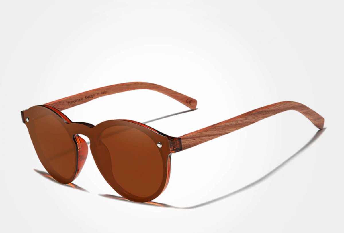 Kingseven zonnebril - UV400 - Gepolariseerd - Bamboo - Bruin - Brownstar - Z1319