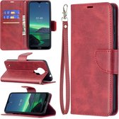 Nokia 1.4 Hoesje - MobyDefend Wallet Book Case Met Koord - Rood - GSM Hoesje - Telefoonhoesje Geschikt Voor: Nokia 1.4