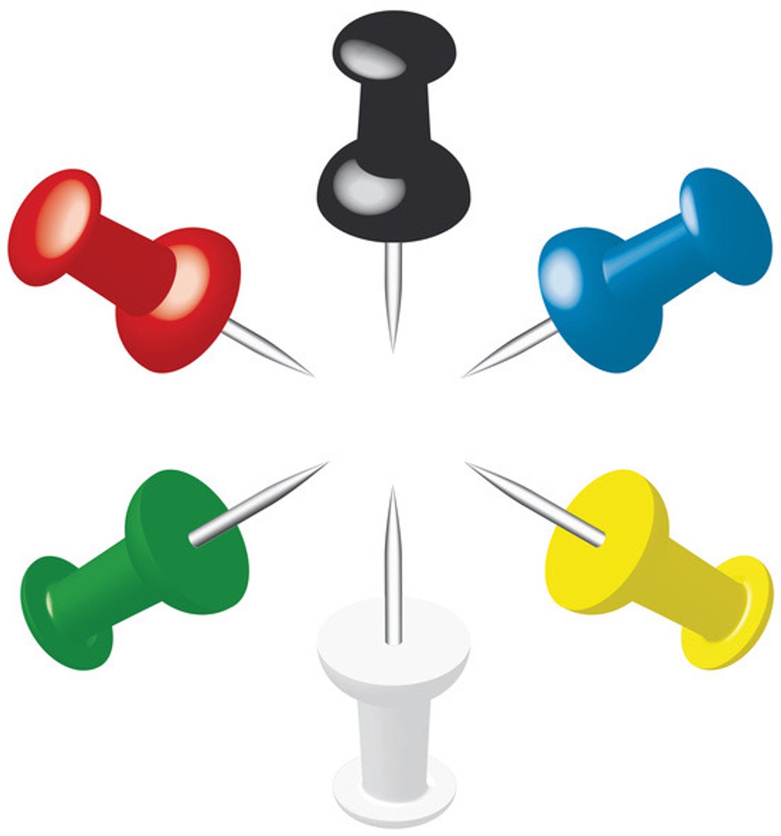 pushpins Alco doosje a 20 stuks assorti kleuren