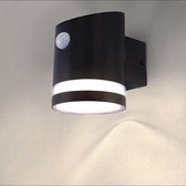 Ledvion Solar Wandlamp Met Sensor Elara - 3000K - 150 Lumen - Zwart