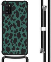 iMoshion Design hoesje met koord voor de Samsung Galaxy A41 - Luipaard - Groen / Zwart