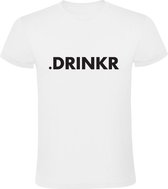 DRINKR | Heren T-shirt | Wit | Drank | Alcohol | Wijn | Bier | Kroeg | Feest | Festival