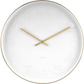 Karlsson - Mr. White - Wandklok - Metaal - Diameter 51 cm - Goudkleurig