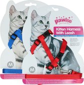 Pawise Kitten Harness Leash-Red/Blue | 1 st