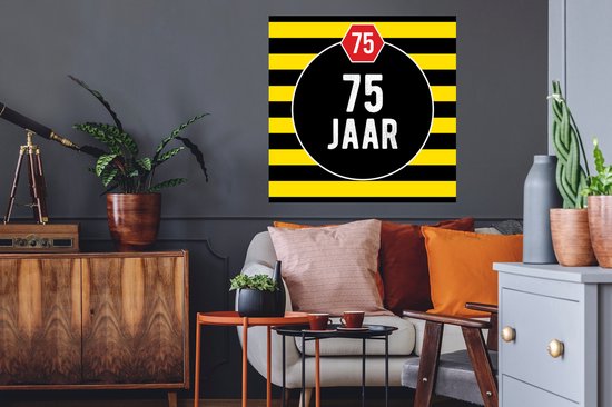 Stickers Stickers muraux - Anniversaire - Décoration - 75 ans - 80x80 cm - Film adhésif