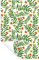 Stickers Stickers muraux - Jungle - Fleurs - Feuilles - 40x60 cm - Feuille adhésive