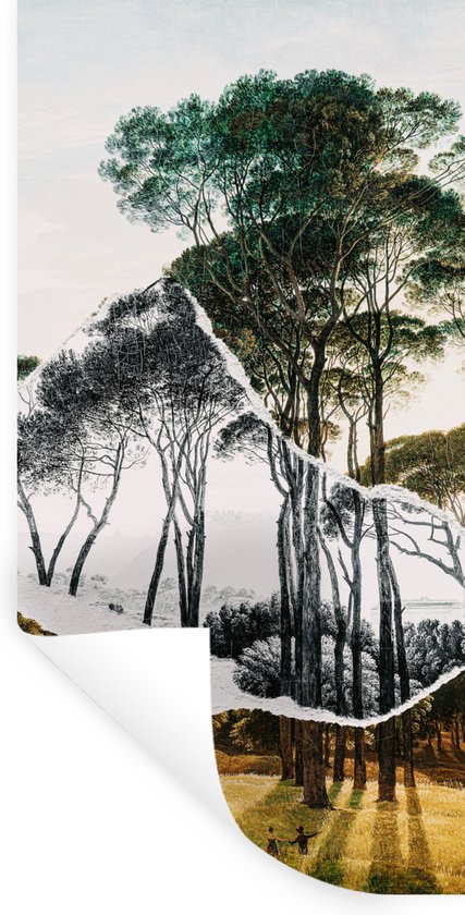 Stickers muraux - Film autocollant - Paysage italien de pins parasols - Art  - Hendrik... | bol