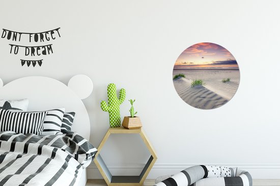 WallCircle - Wall Circle - Wall Circle - Pays- Nederland - Plage - Ciel - Aluminium - Dibond - 30x30 cm - Intérieur et Extérieur