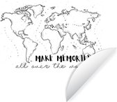 Wallpaper Circle - Carte - Sorts - Zwart - Wit - ⌀ 30 cm - Wall Circle