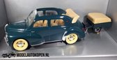 Renault 4 CV Cabriolet met aanhanger (Groen) (28 cm) 1/18 Solido | Modelauto, Schaalmodel, Model auto, Miniatuur auto, Miniatuurautos