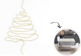Kerst Tafelkleed - Kerstmis Decoratie - Tafellaken - Winter - Kerst - Boom - Kralen - 180x180 cm - Kerstmis Versiering