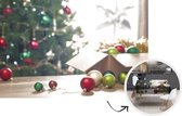 Kerst Tafelkleed - Kerstmis Decoratie - Tafellaken - De kerstmis snuisterijen met een kerstboom - 200x130 cm - Kerstmis Versiering
