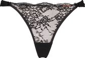 Hunkemöller Lingerie Dames String Elissa Lucy Hale  - Zwart - maat S