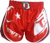 Kickboks Broekje Turkije Rood/Wit