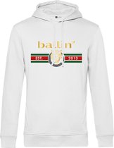 Heren Hoodies met Ballin Est. 2013 Tiger Lines Hoodie Print - Wit - Maat XL