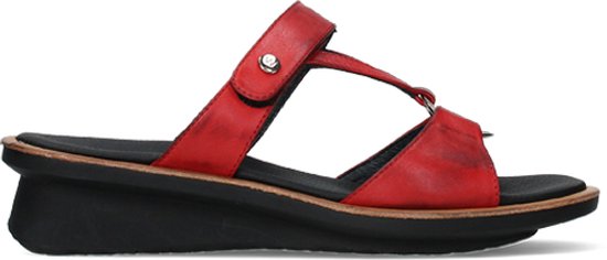 Slippers Wolky Isa cuir rouge