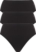 ten Cate Basic women highleg (3-pack) - dames slips middelhoge taille - zwart -  Maat: M