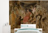 Behang - Fotobehang De triomf van Rome: De jeugdige keizer Constantijn eert Rome - Schilderij van Peter Paul Rubens - Breedte 325 cm x hoogte 260 cm