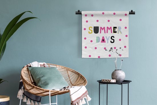 Tapisserie - Tapisserie - Été - Citation - Pois - 60x60 cm - Tapisserie