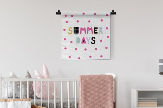 Tapisserie - Tapisserie - Été - Citation - Pois - 60x60 cm - Tapisserie