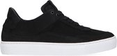 Manfield - Heren - Zwarte leren sneakers - Maat 43